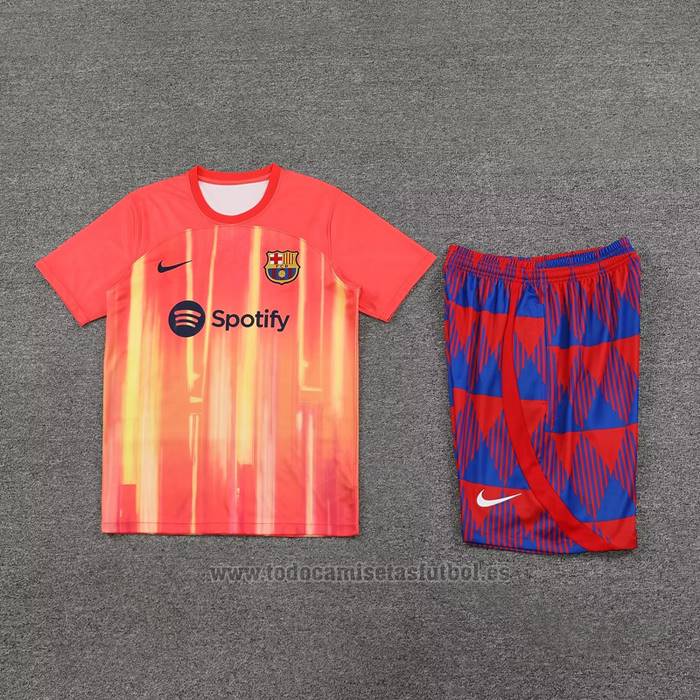 Chandal del Barcelona Manga Corta 2023-2024 Naranja - Pantalon Corto